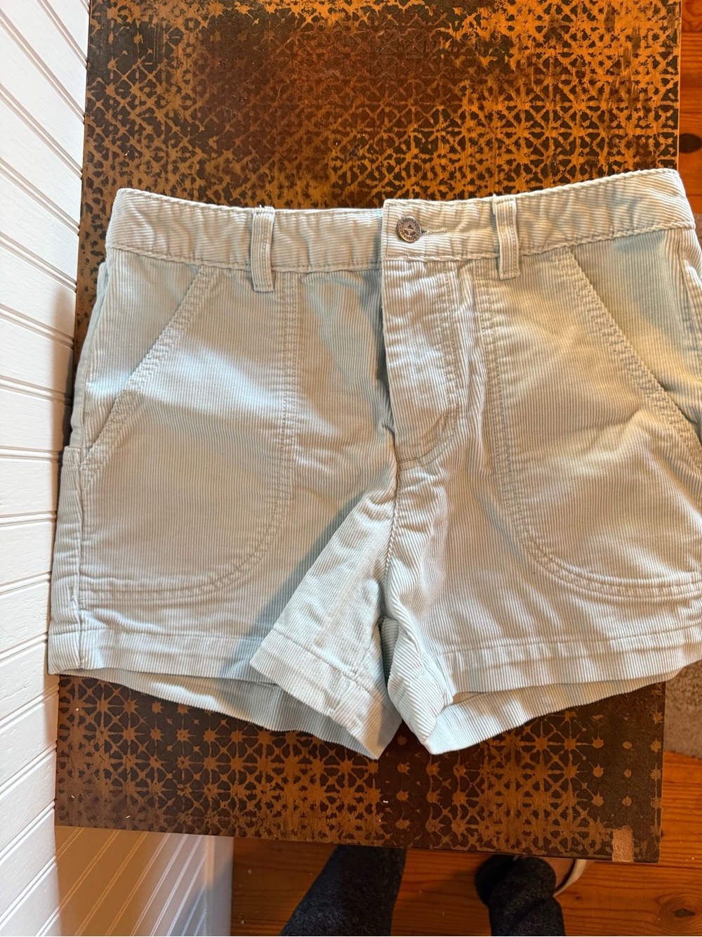 Patagonia Light Blue Corduroy Women's Shorts